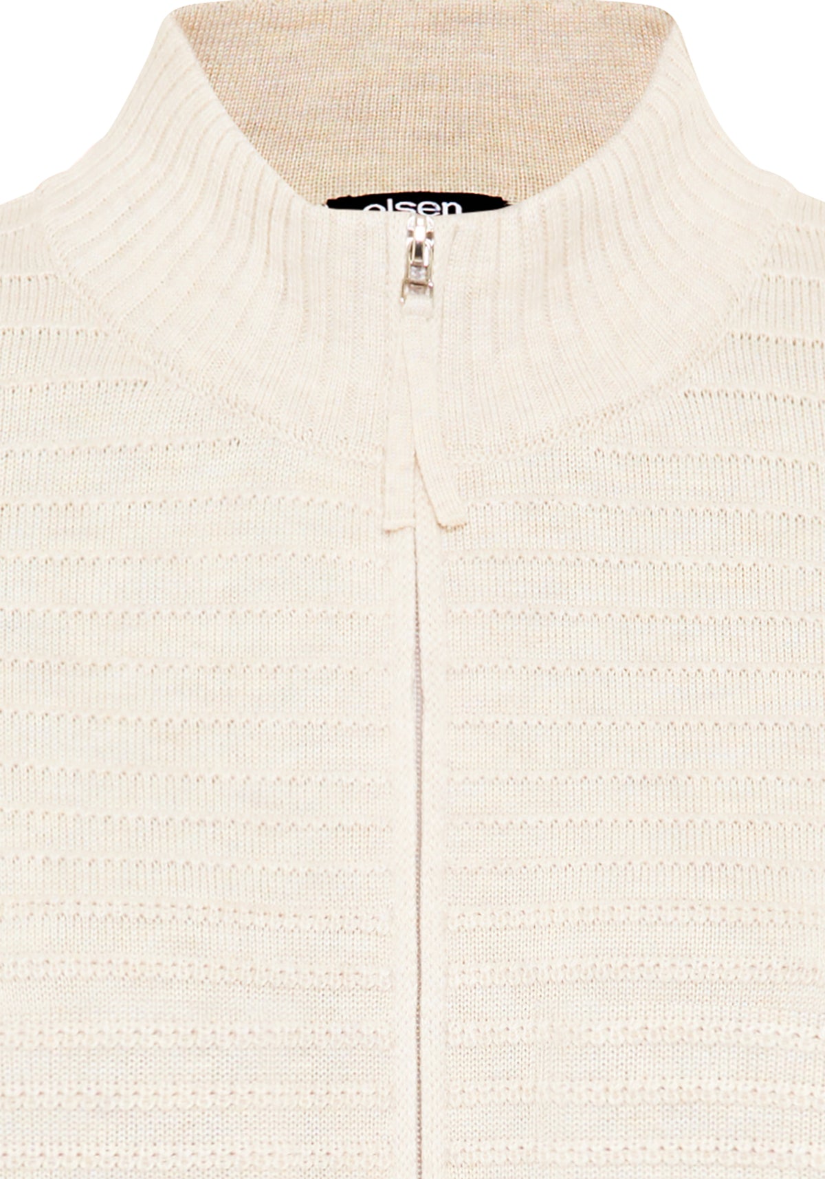 Cardigan zippé en tricot côtelé