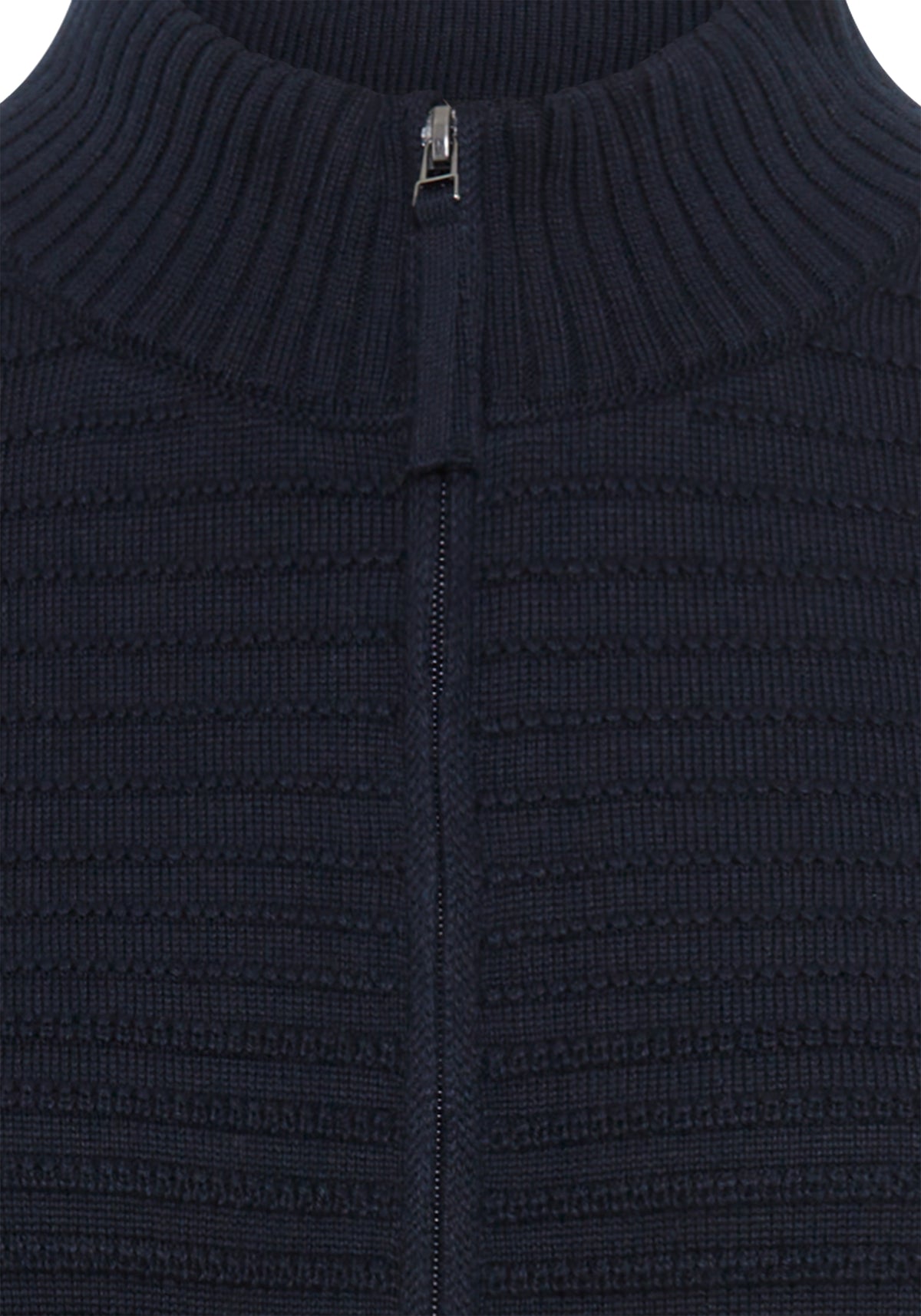 Cardigan zippé en tricot côtelé
