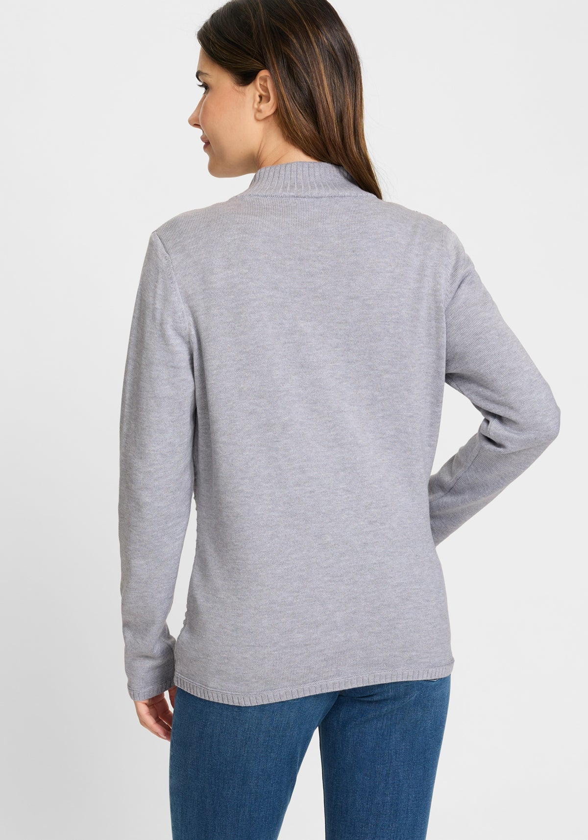 Cardigan zippé en tricot côtelé