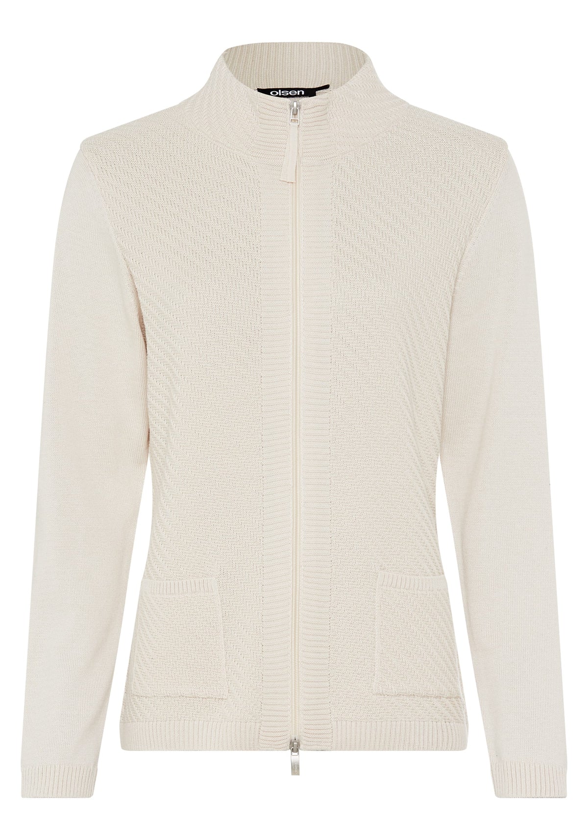 Zip Front Mock Neck Cardigan