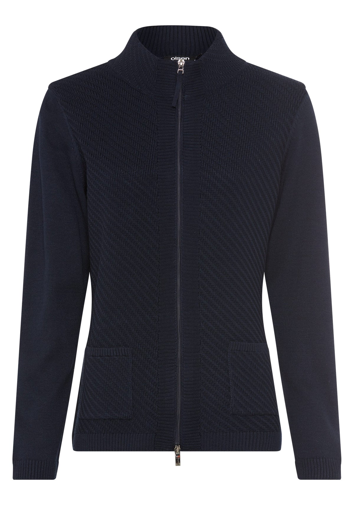 Zip Front Mock Neck Cardigan