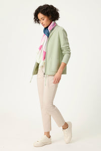 Zip Front Mock Cardigan
