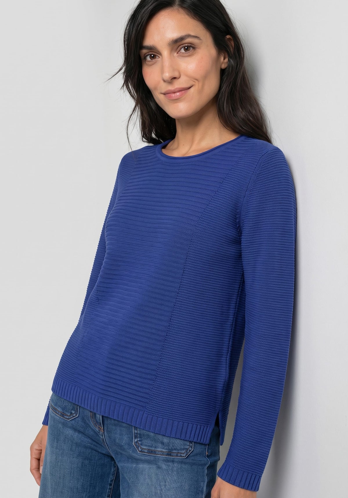 Pull en tricot côtelé