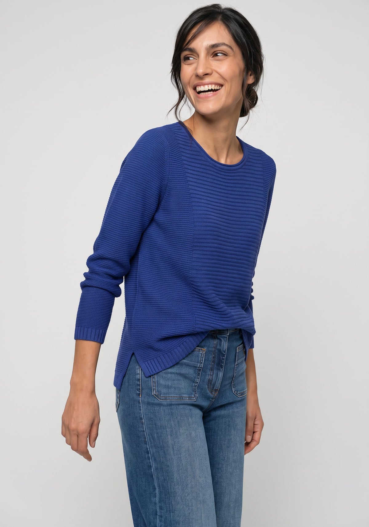 Pull en tricot côtelé