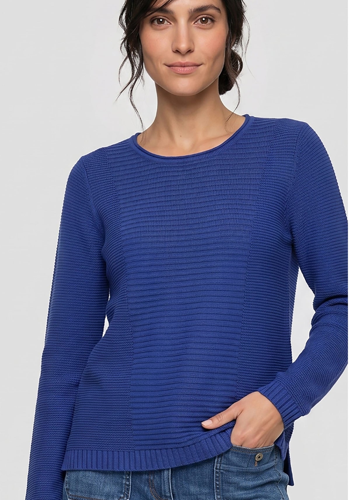 Pull en tricot côtelé
