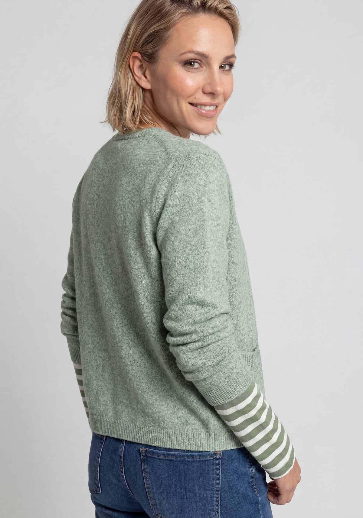 Melange Yarn Cardigan