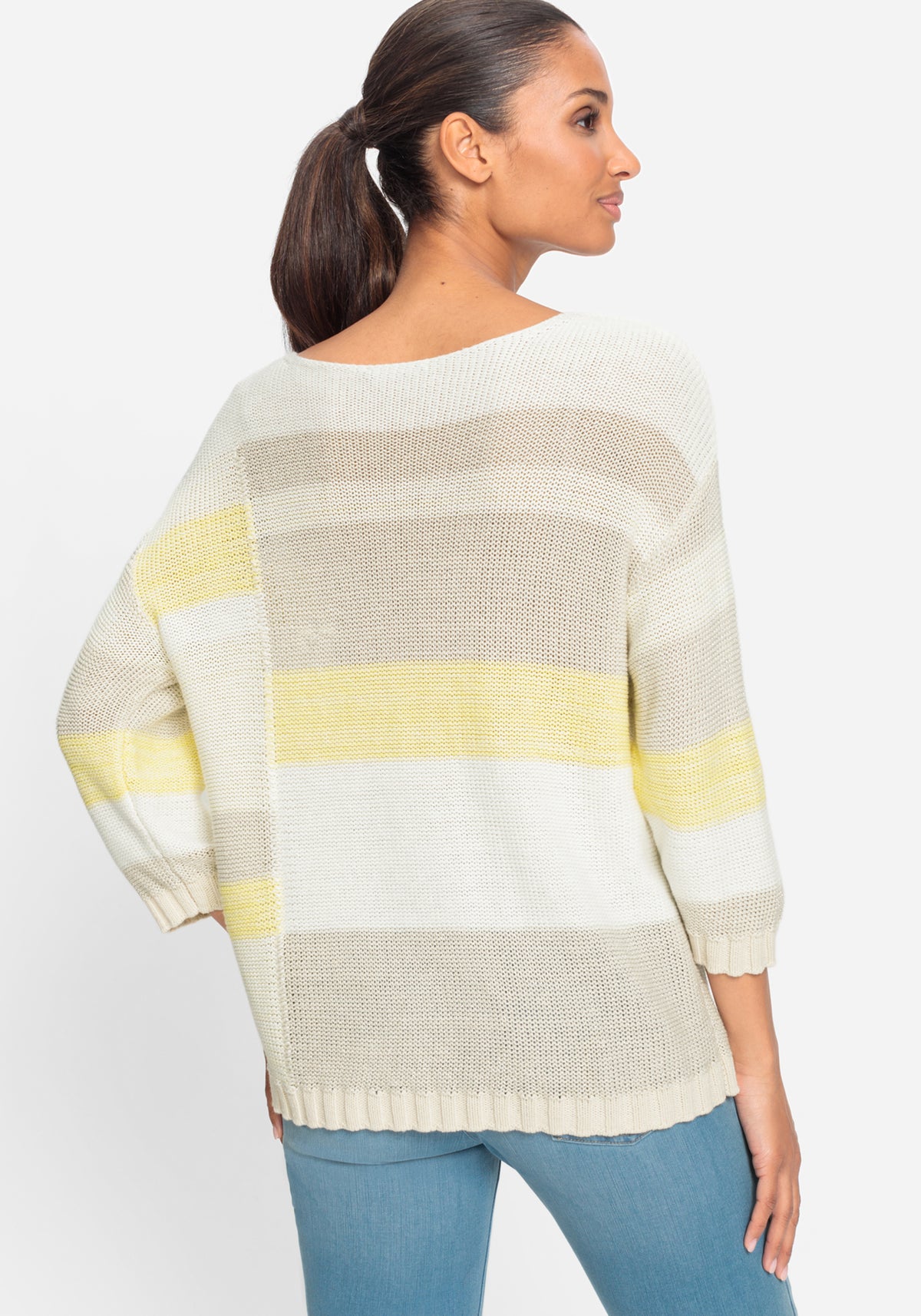 Colour Block Boat Neck Sweater