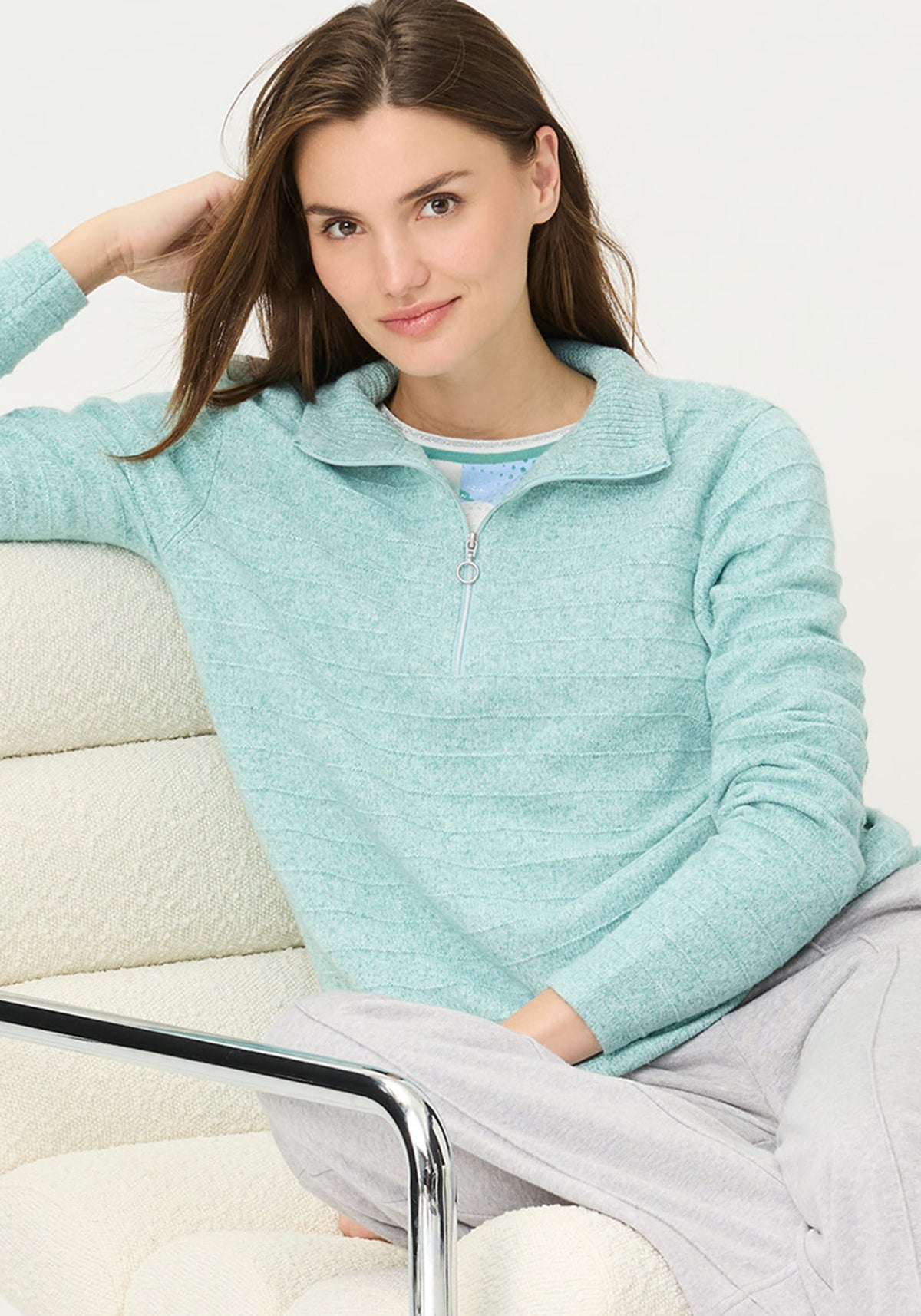 Half Zip Mock Sweater