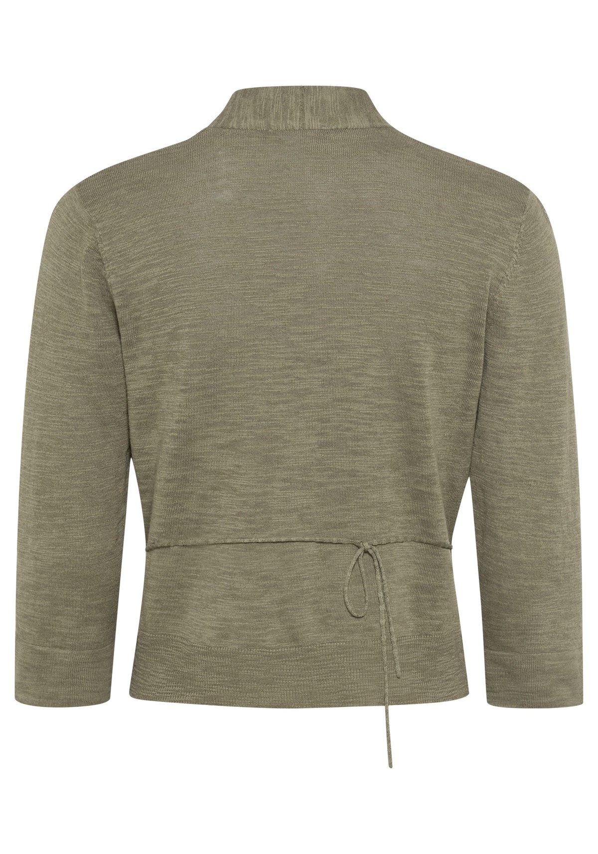 Cropped Cardigan with Waist Tie