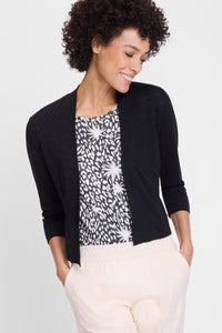 Cropped Cardigan with Waist Tie