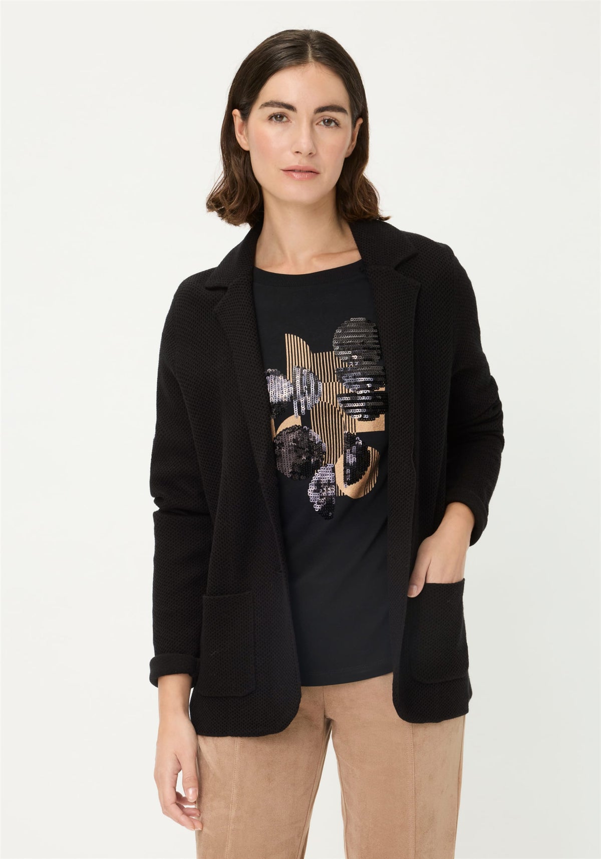 Merino Wool Blend Blazer