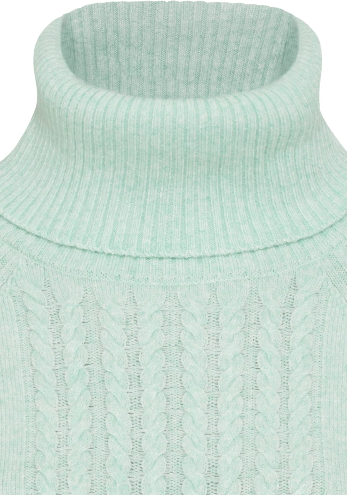 Pull à col roulé en maille torsadée