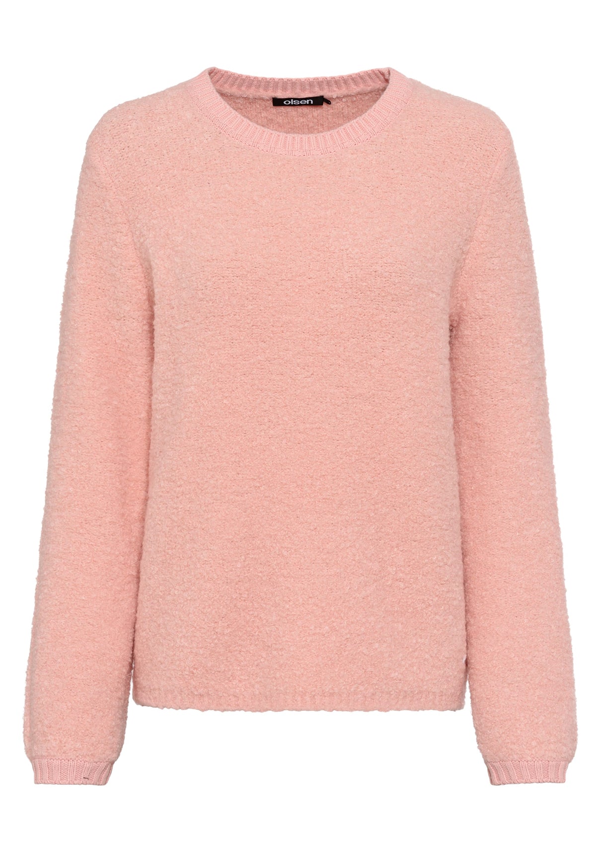 Boucle Knit Boat Neck Sweater
