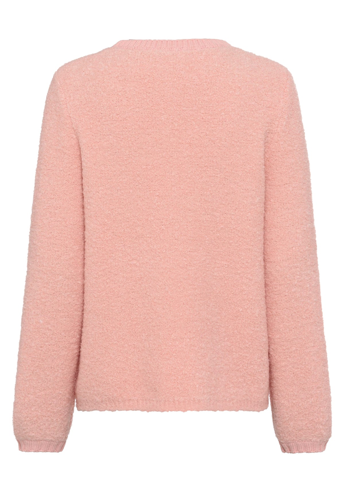 Boucle Knit Boat Neck Sweater