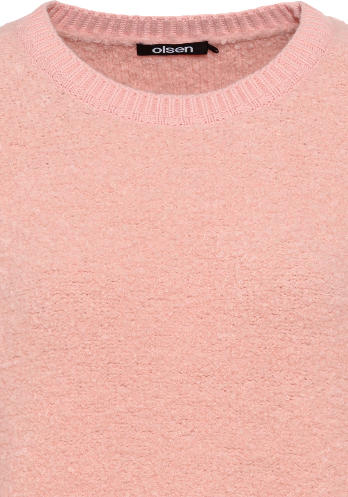 Boucle Knit Boat Neck Sweater