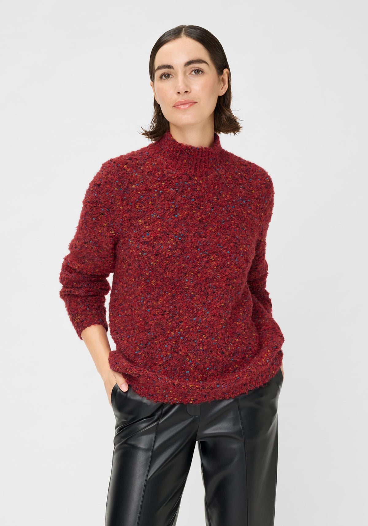 Pull bouclé multicolore