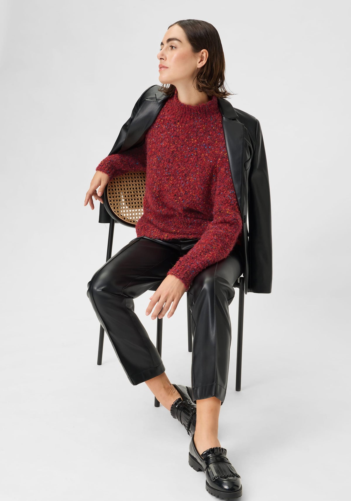 Pull bouclé multicolore