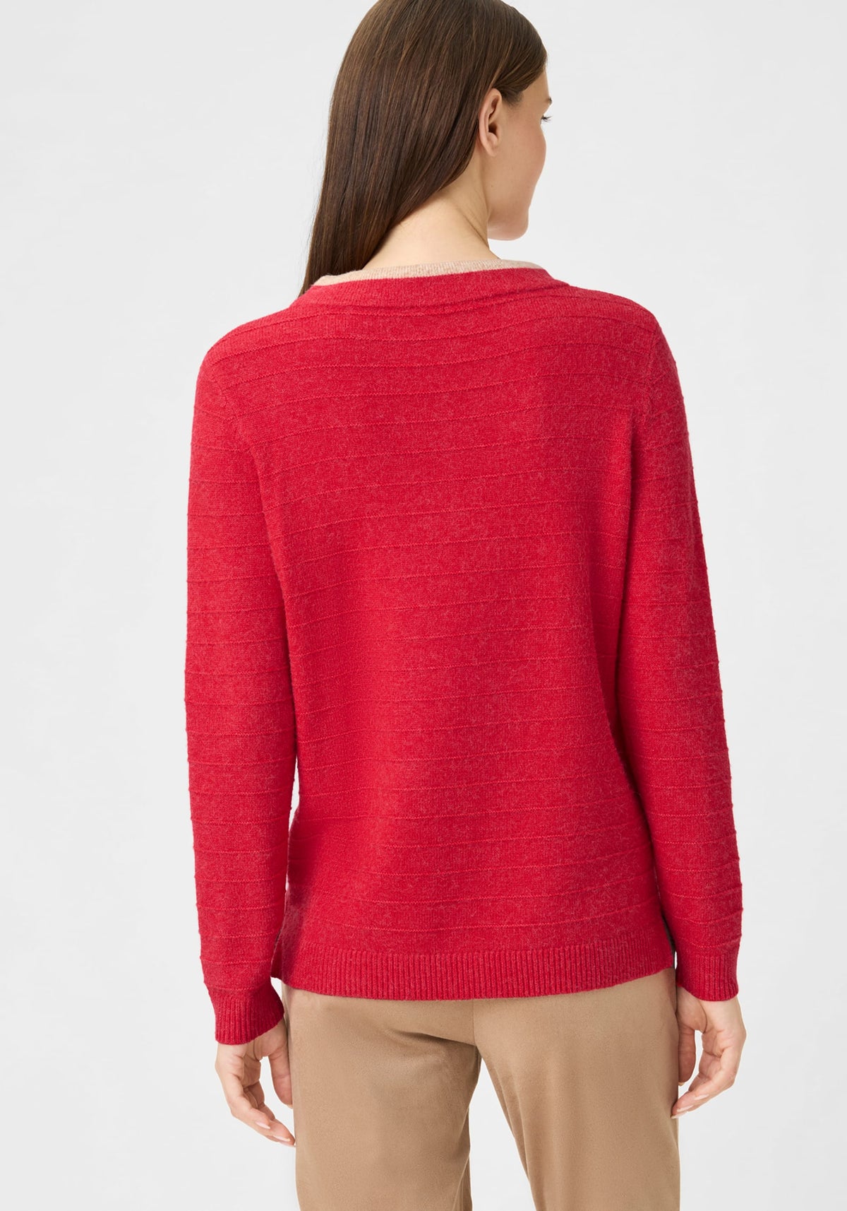 Drawstring Neck Mélange Sweater