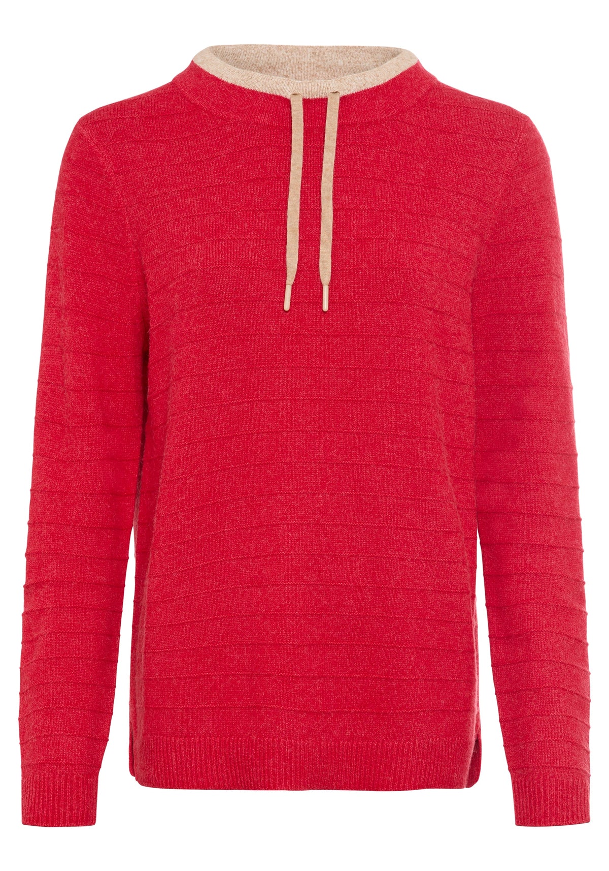 Drawstring Neck Mélange Sweater