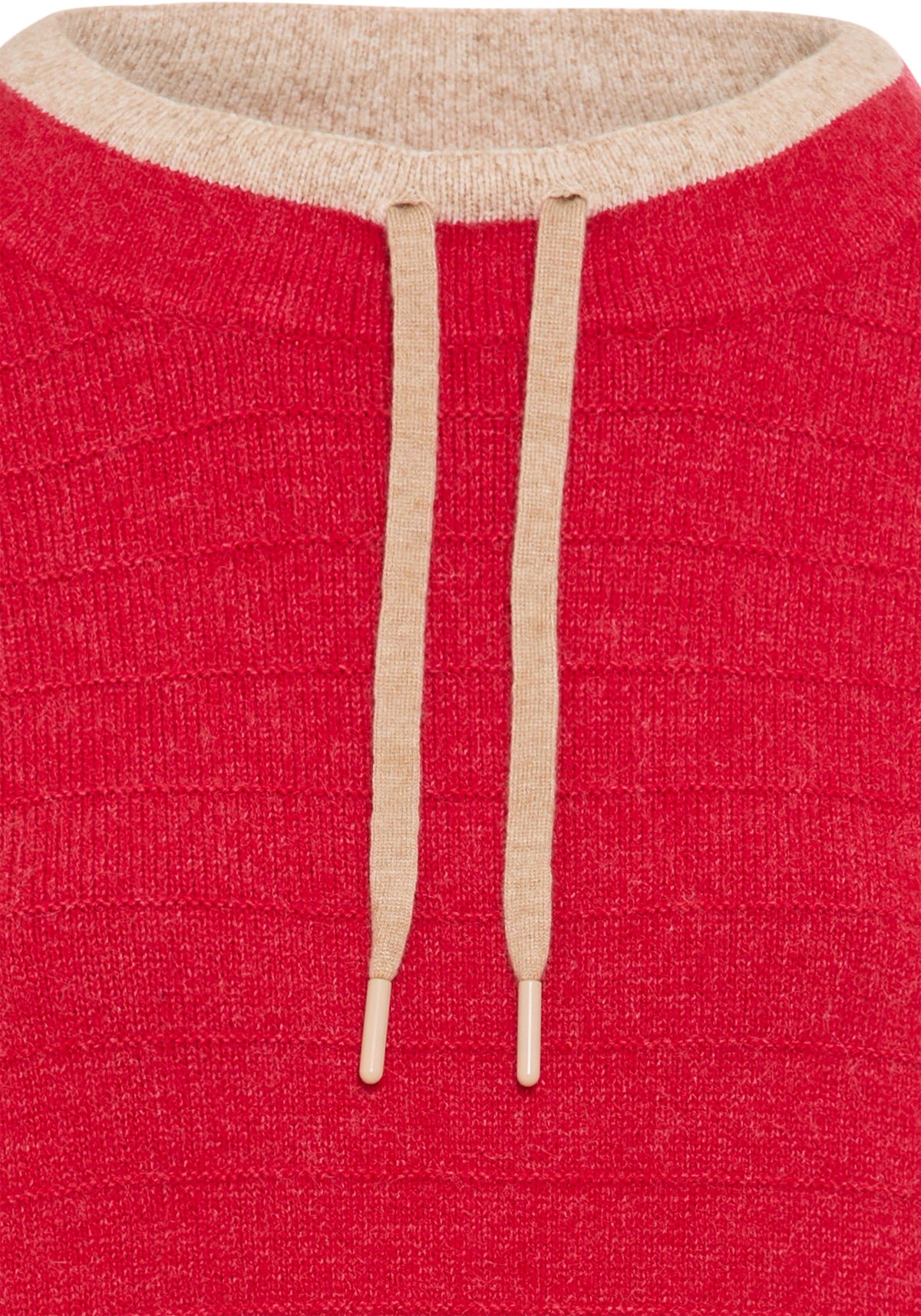 Drawstring Neck Mélange Sweater