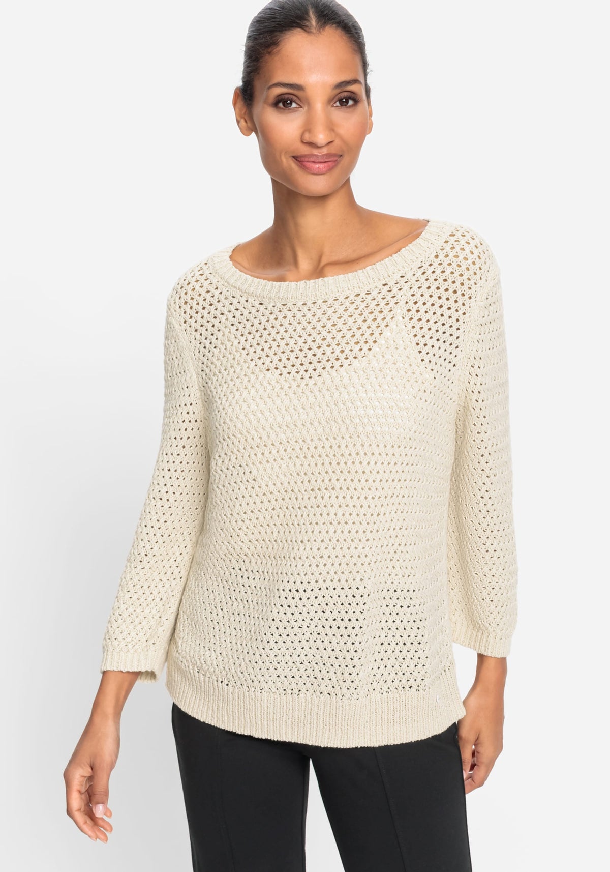 Lattice Open Knit Pullover