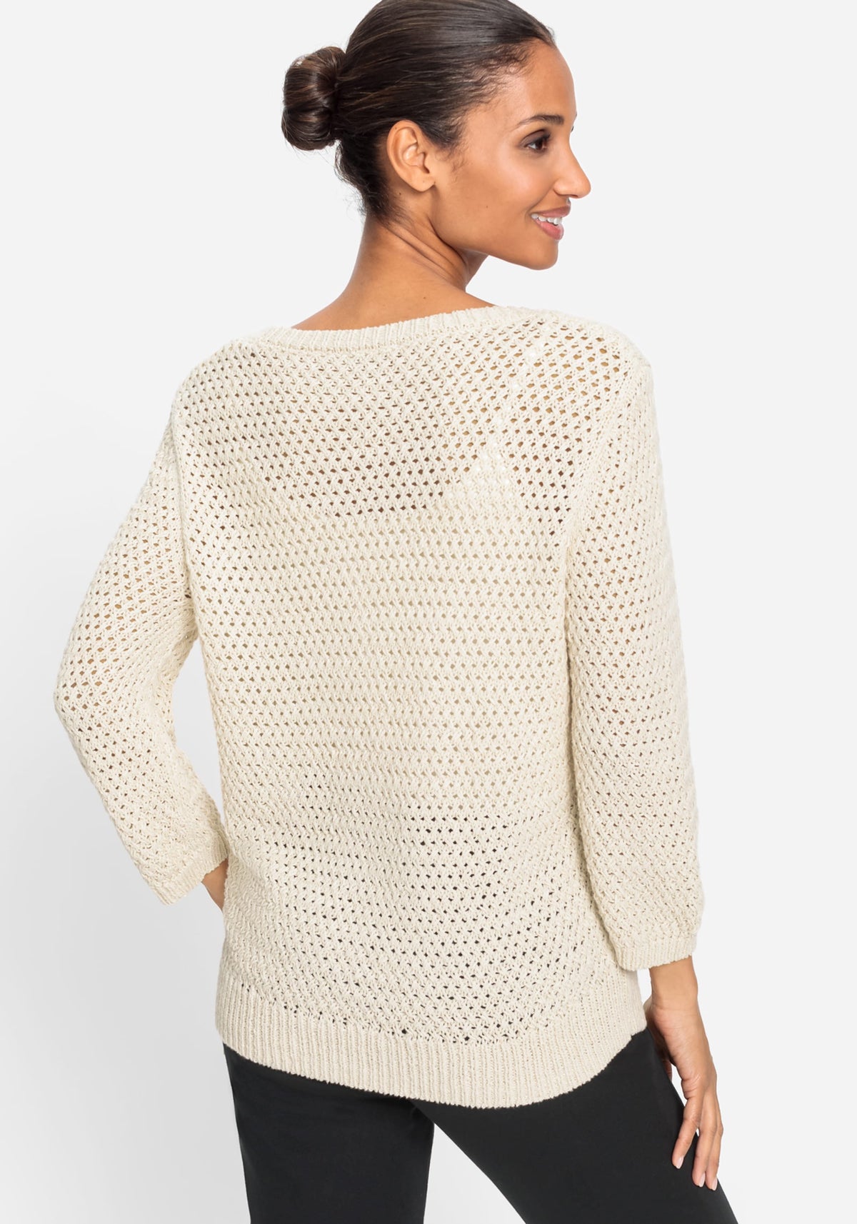 Lattice Open Knit Pullover