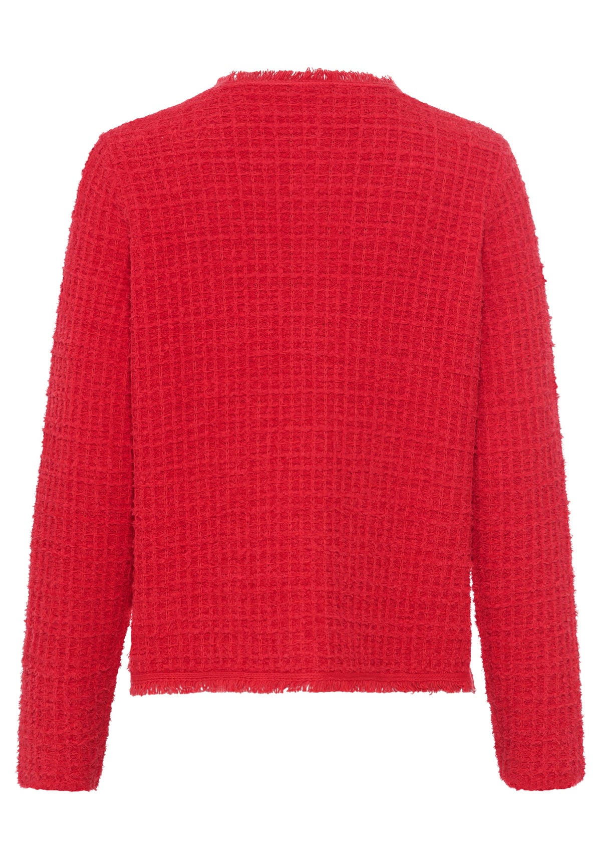 Tweed Button Front Sweater Jacket