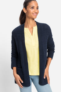 Rib Knit Open Front Cardigan