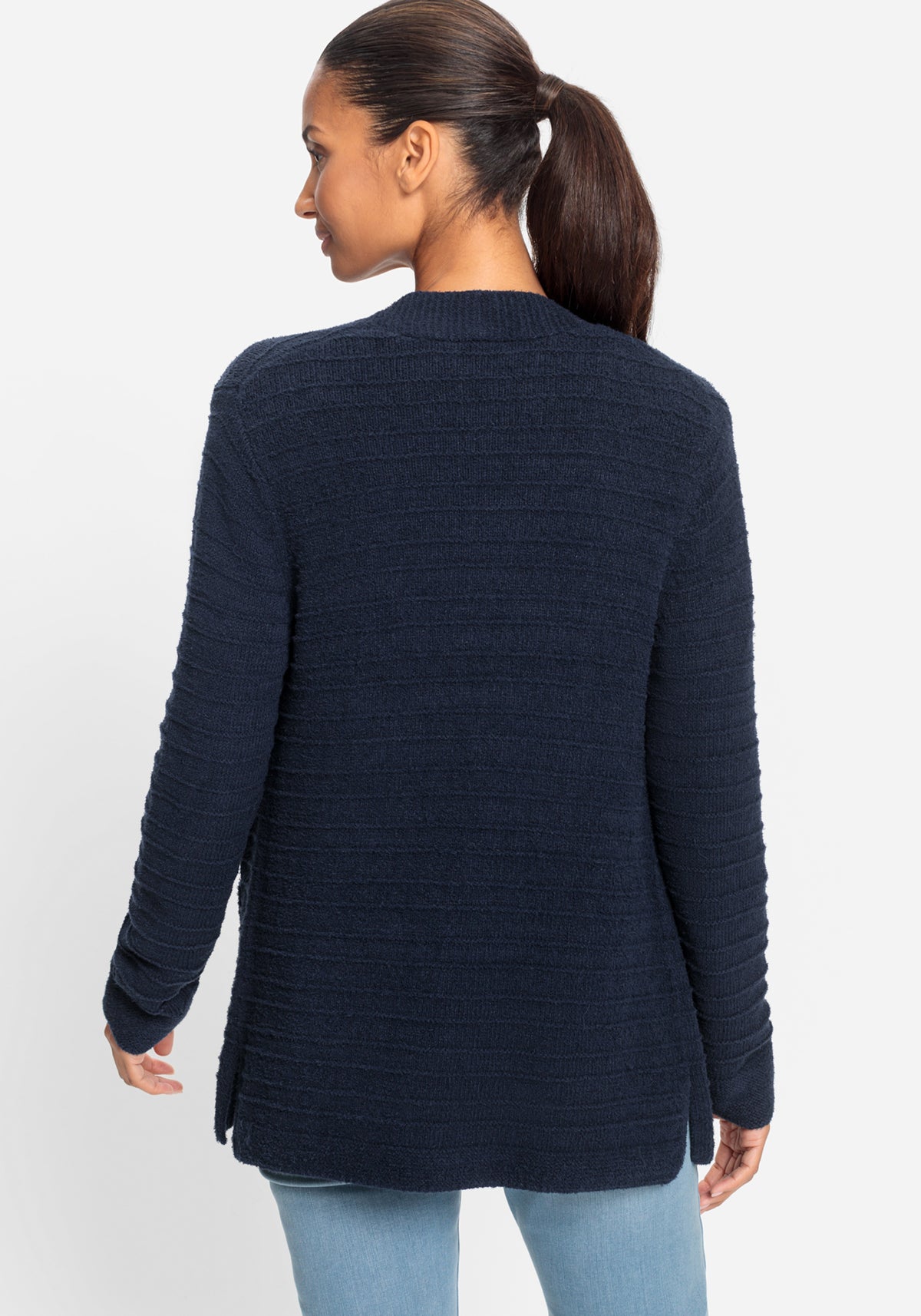 Rib Knit Open Front Cardigan