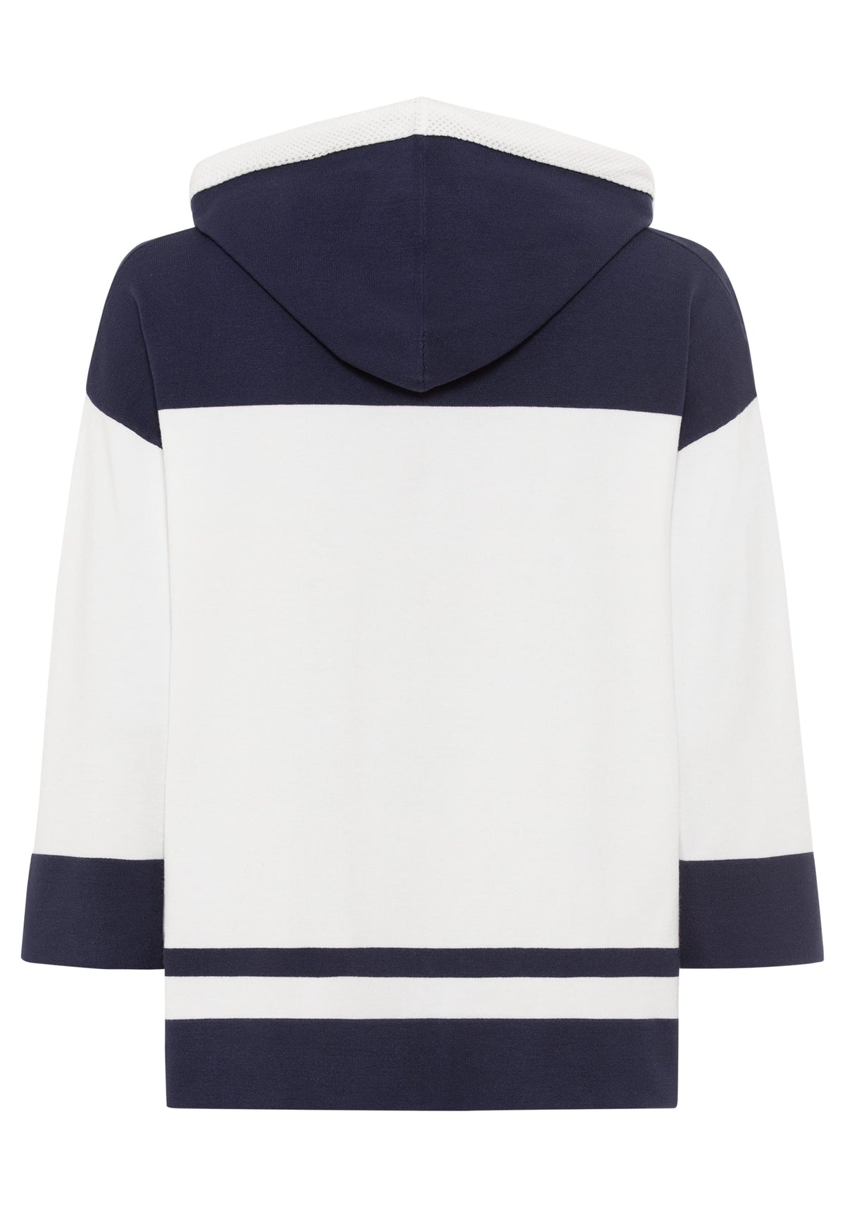 Knit Zip Front Striped Hoodie