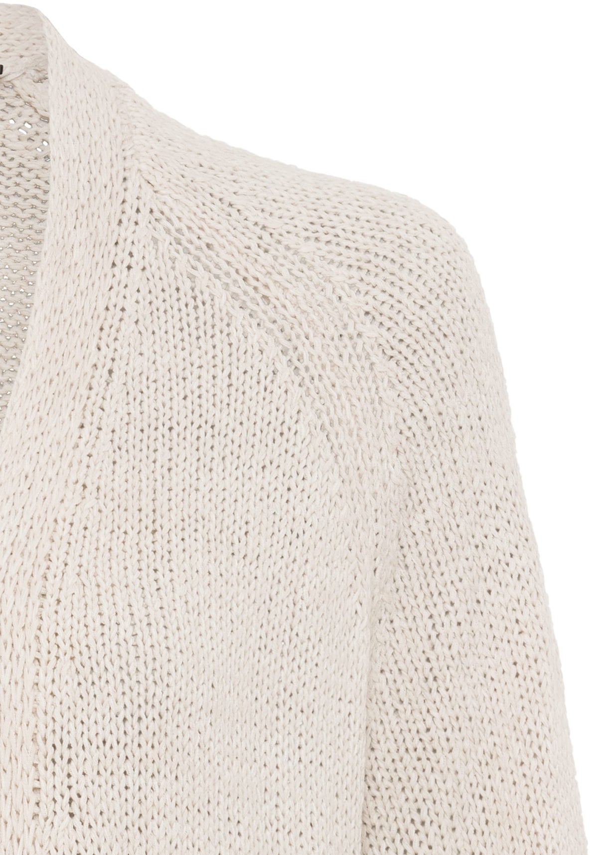 Tape Yarn Open Front Cardigan