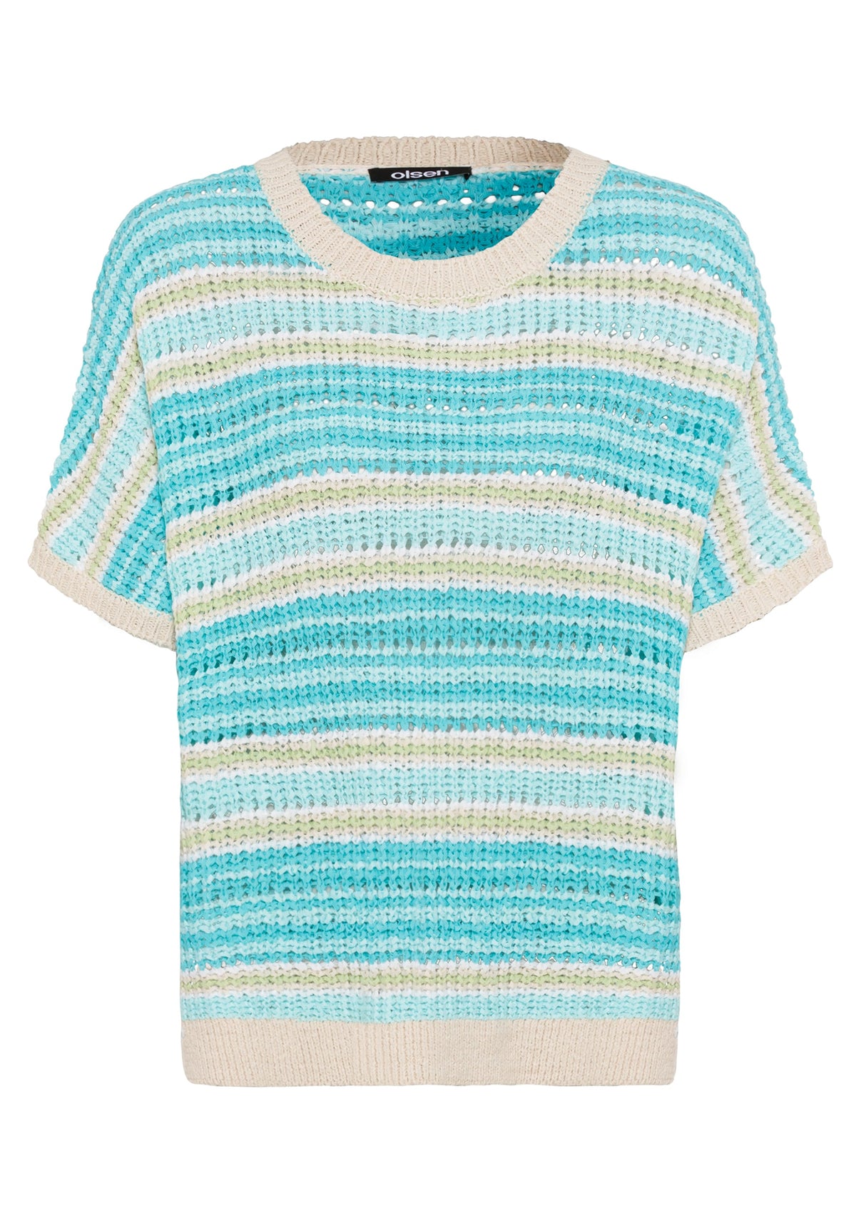 Striped Dolman Tape Yarn Sweater