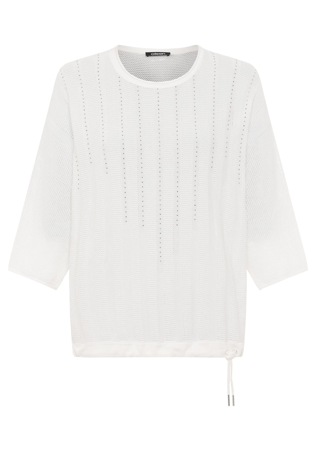 Embellished Waffle Knit Pullover