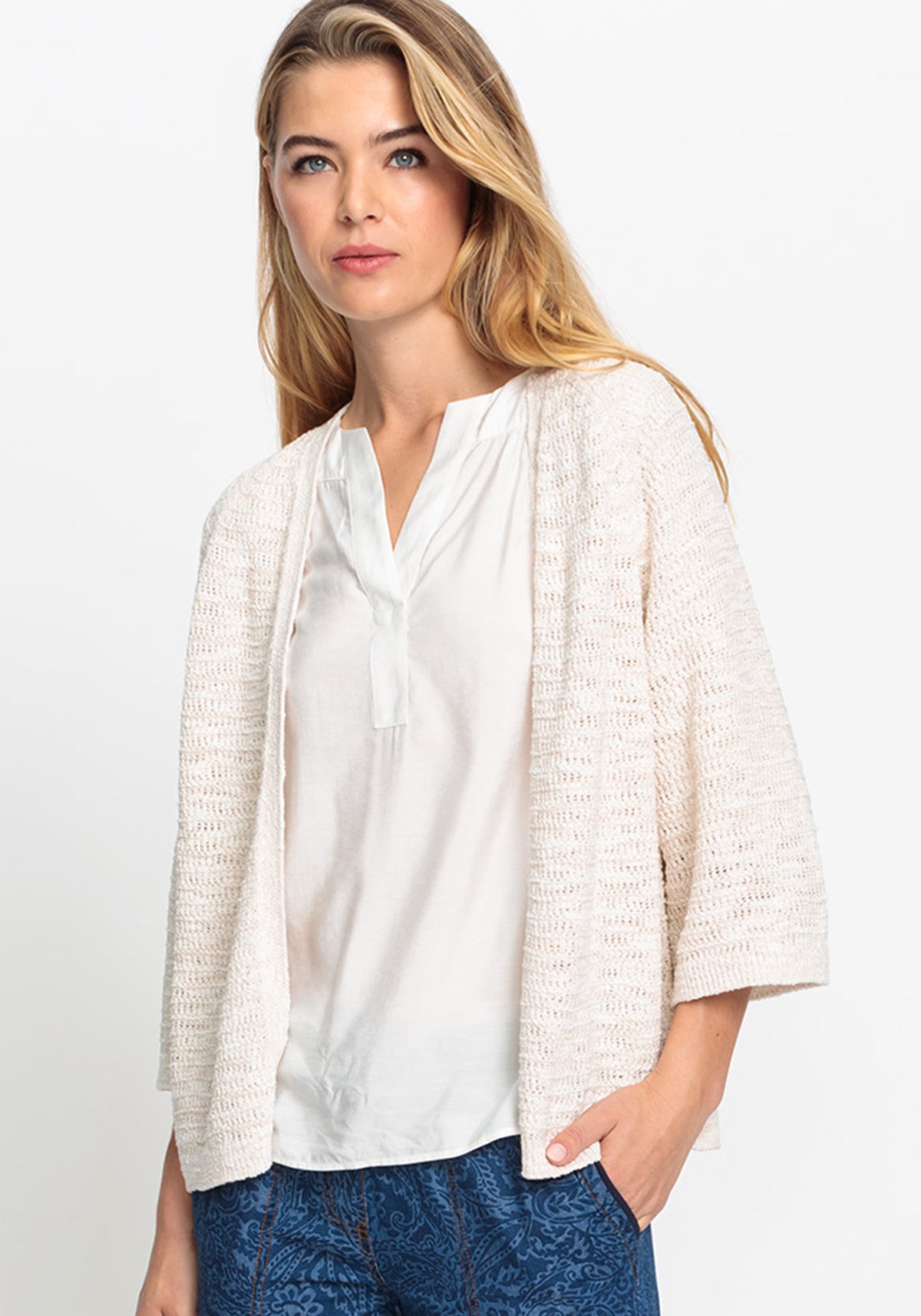 3/4 Sleeve Boxy Cardigan