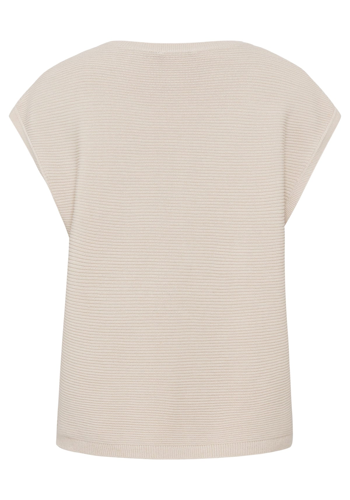 Pull sans manches en tricot côtelé