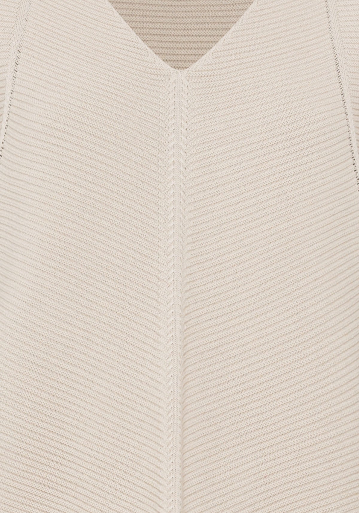 Pull sans manches en tricot côtelé
