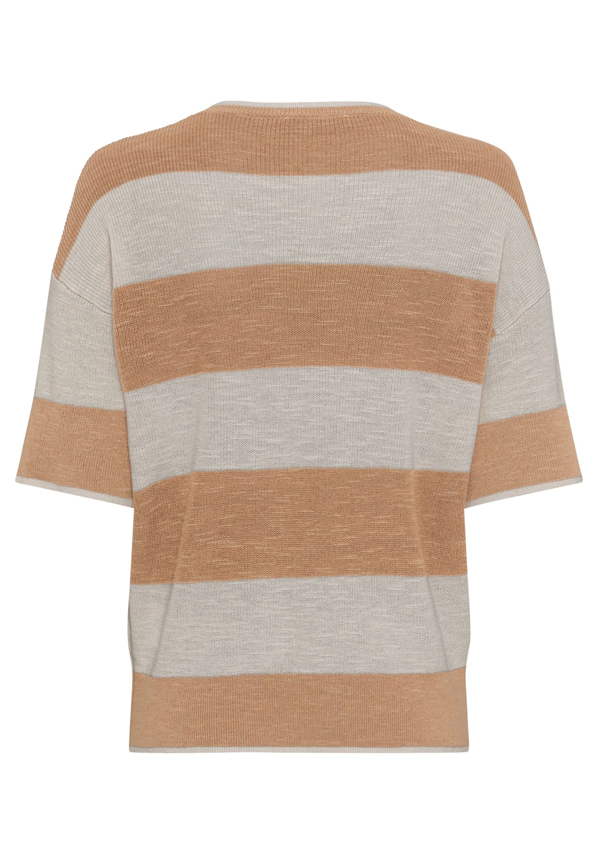 Cotton Blend Striped Pullover