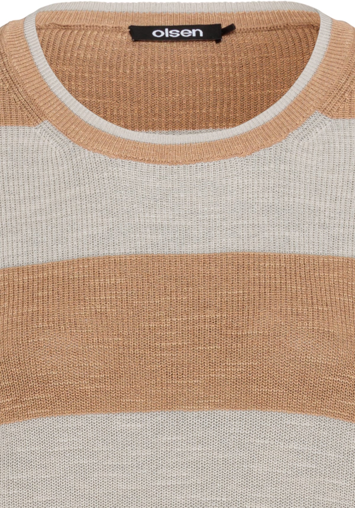 Cotton Blend Striped Pullover