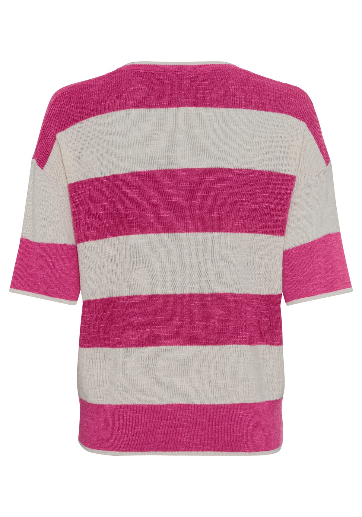 Cotton Blend Striped Pullover