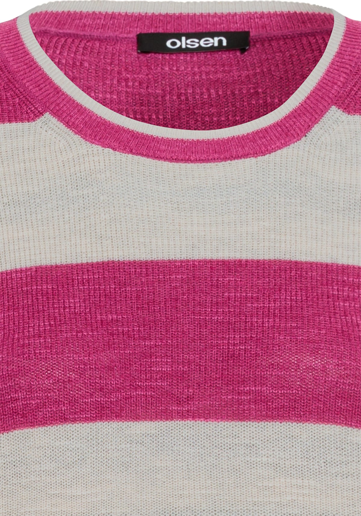Cotton Blend Striped Pullover