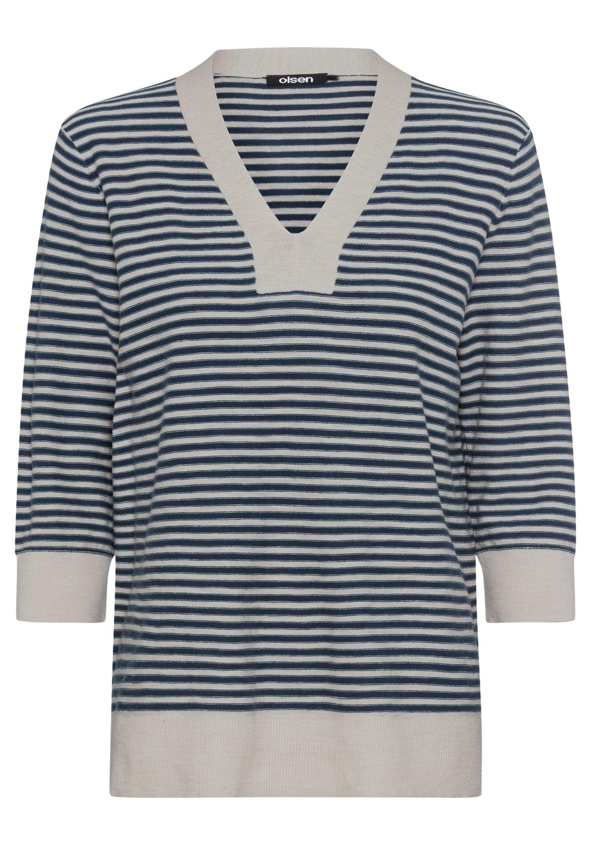 Pull en coton rayé