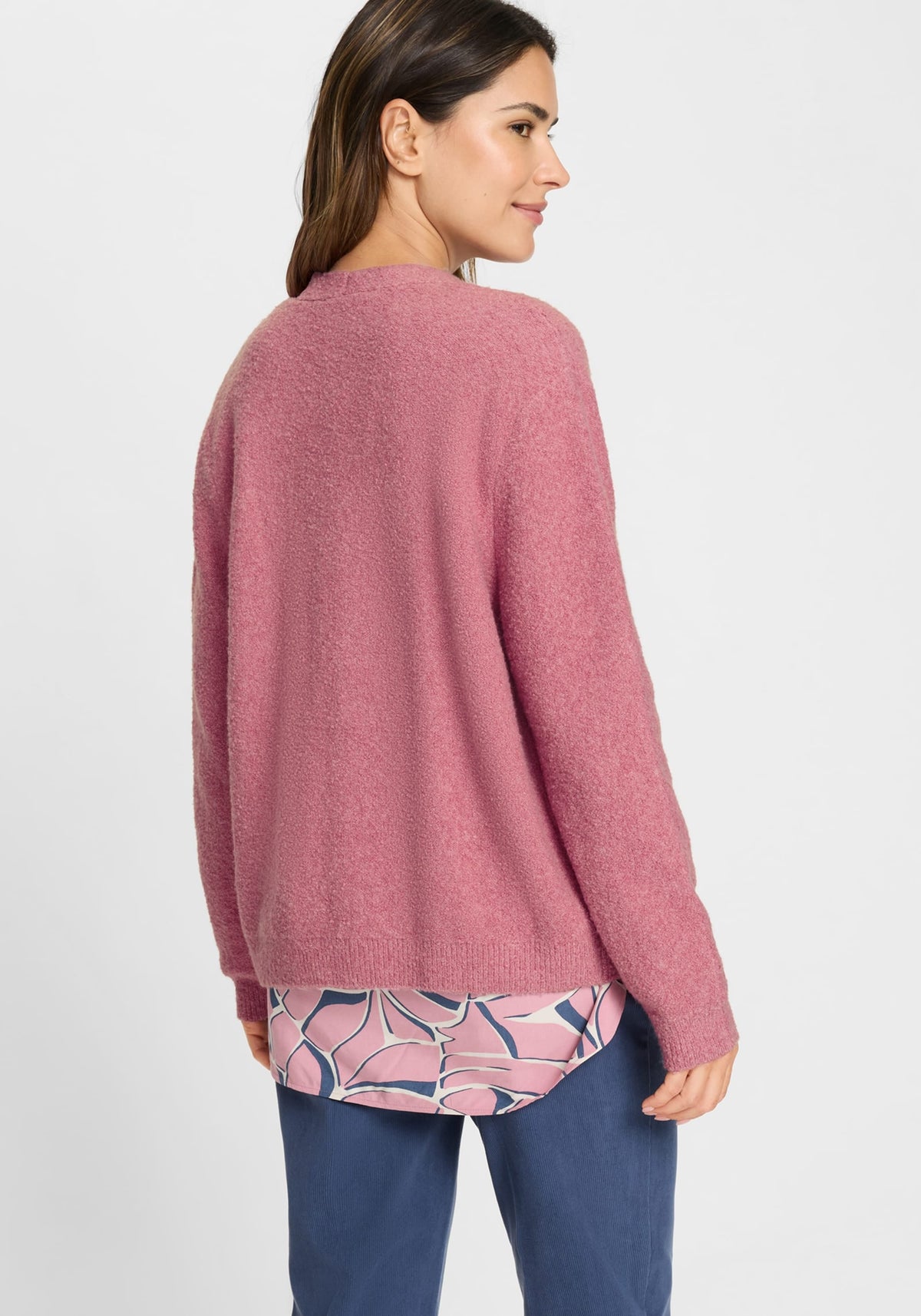 Cardigan en maille bouclée