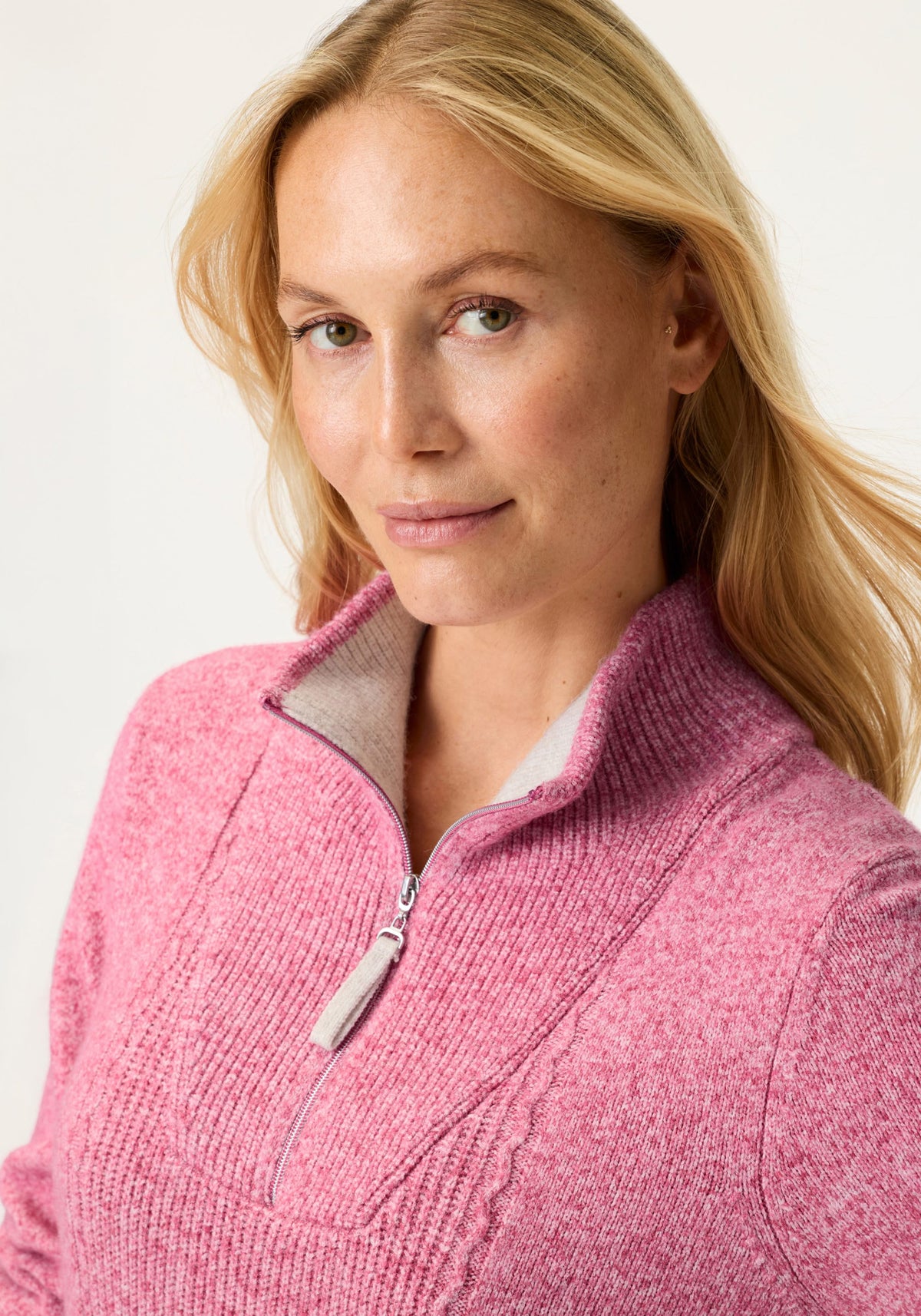 Pull à col roulé 1/4 zippé