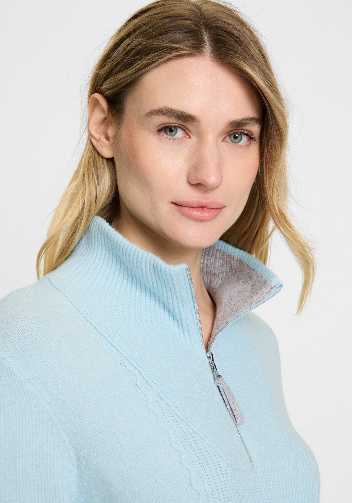1/4 Zip Mock Neck Sweater