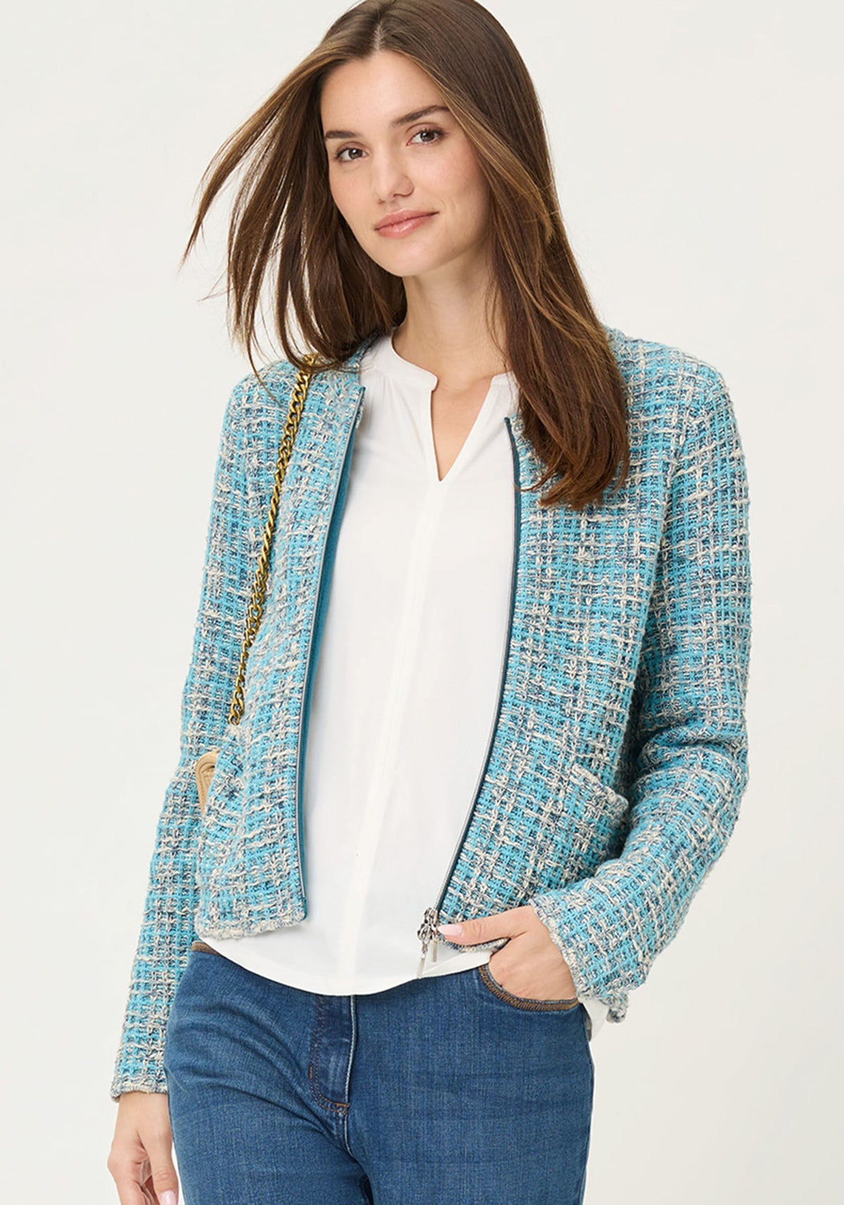 Cardigan en tweed