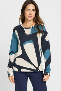 Modern Graphic Embellished Sweater