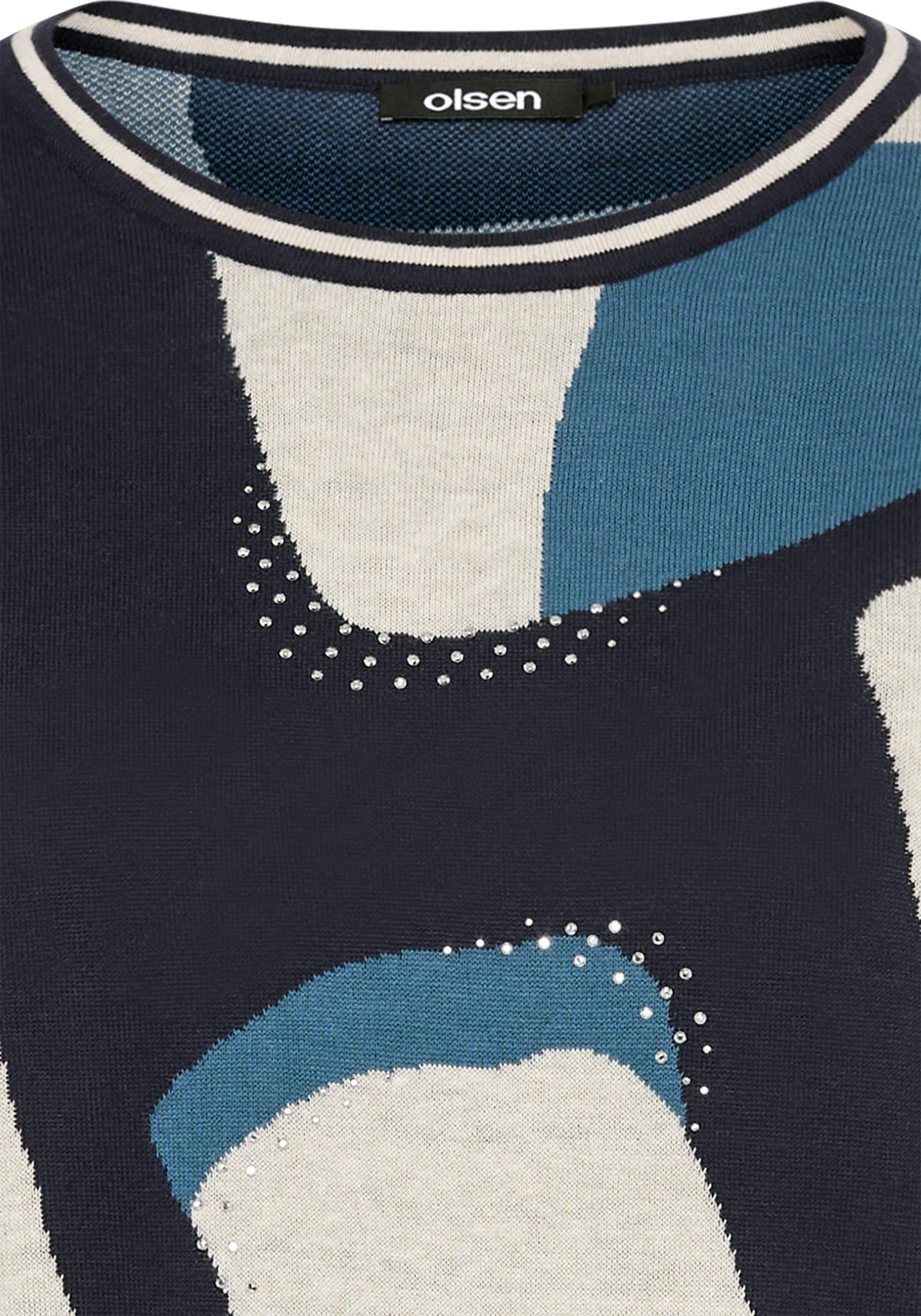 Modern Graphic Embellished Sweater
