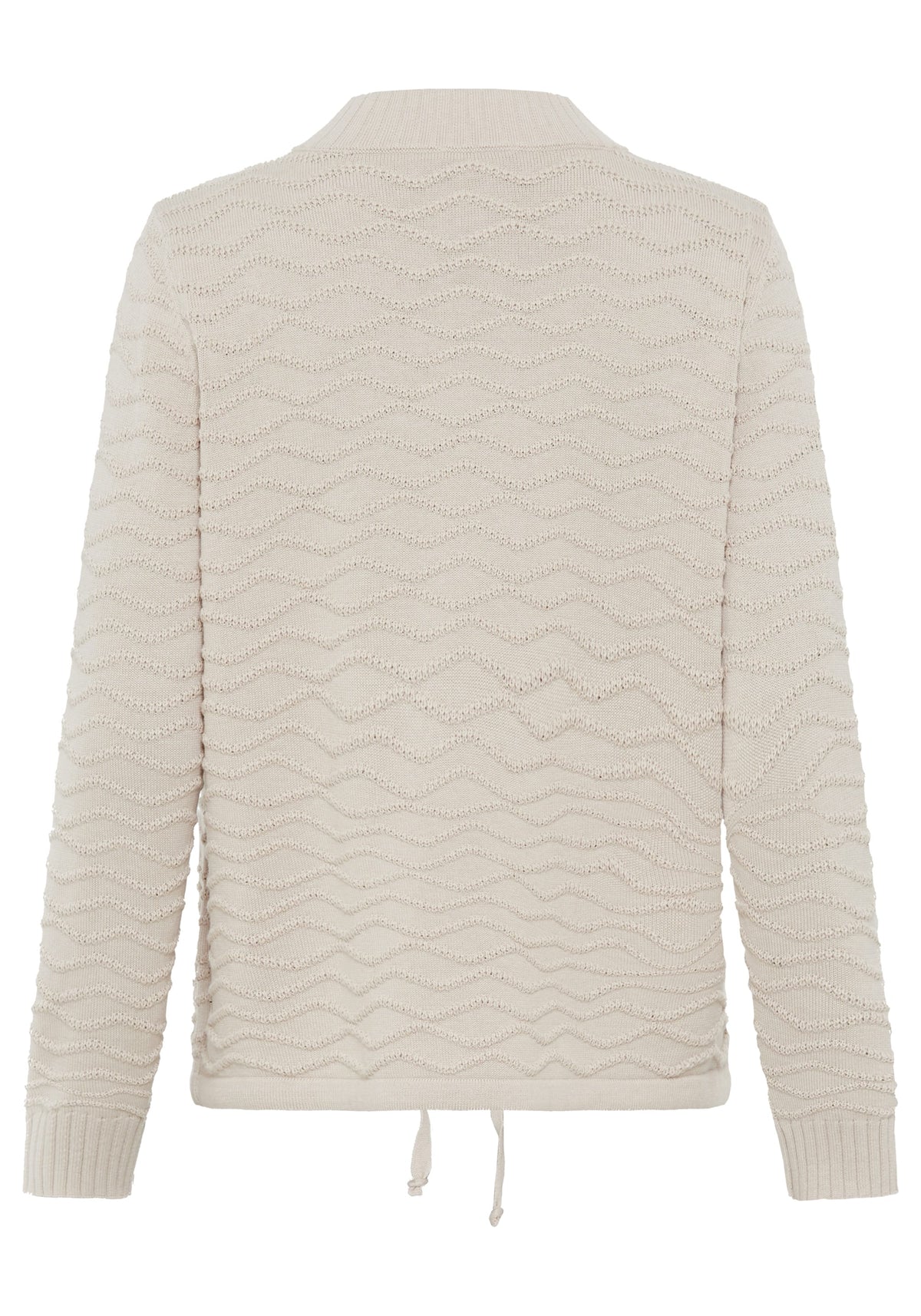 Novelty Stitch Zip Front Cardigan