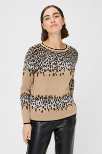 Leopard Panneaux Sweater