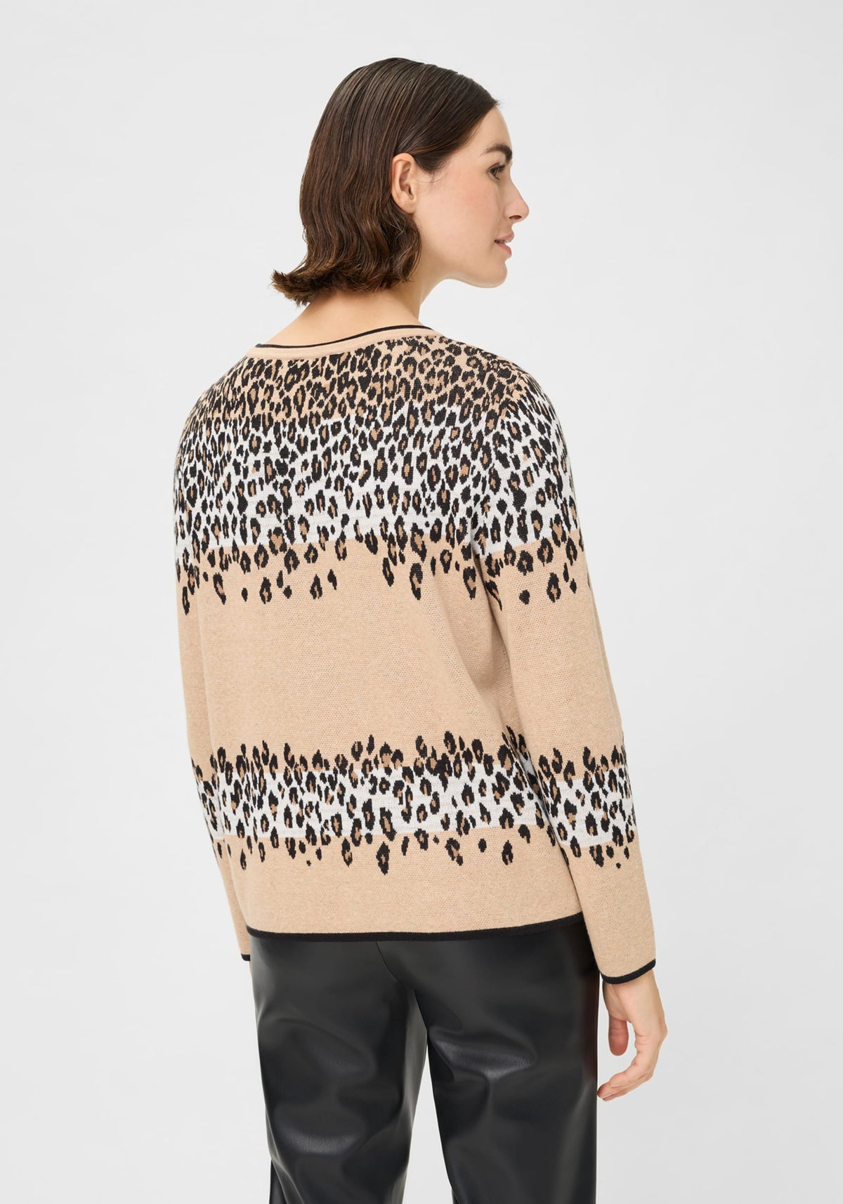 Leopard Panneaux Sweater